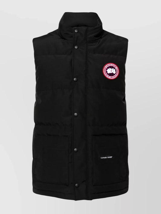 Crew vest high neck